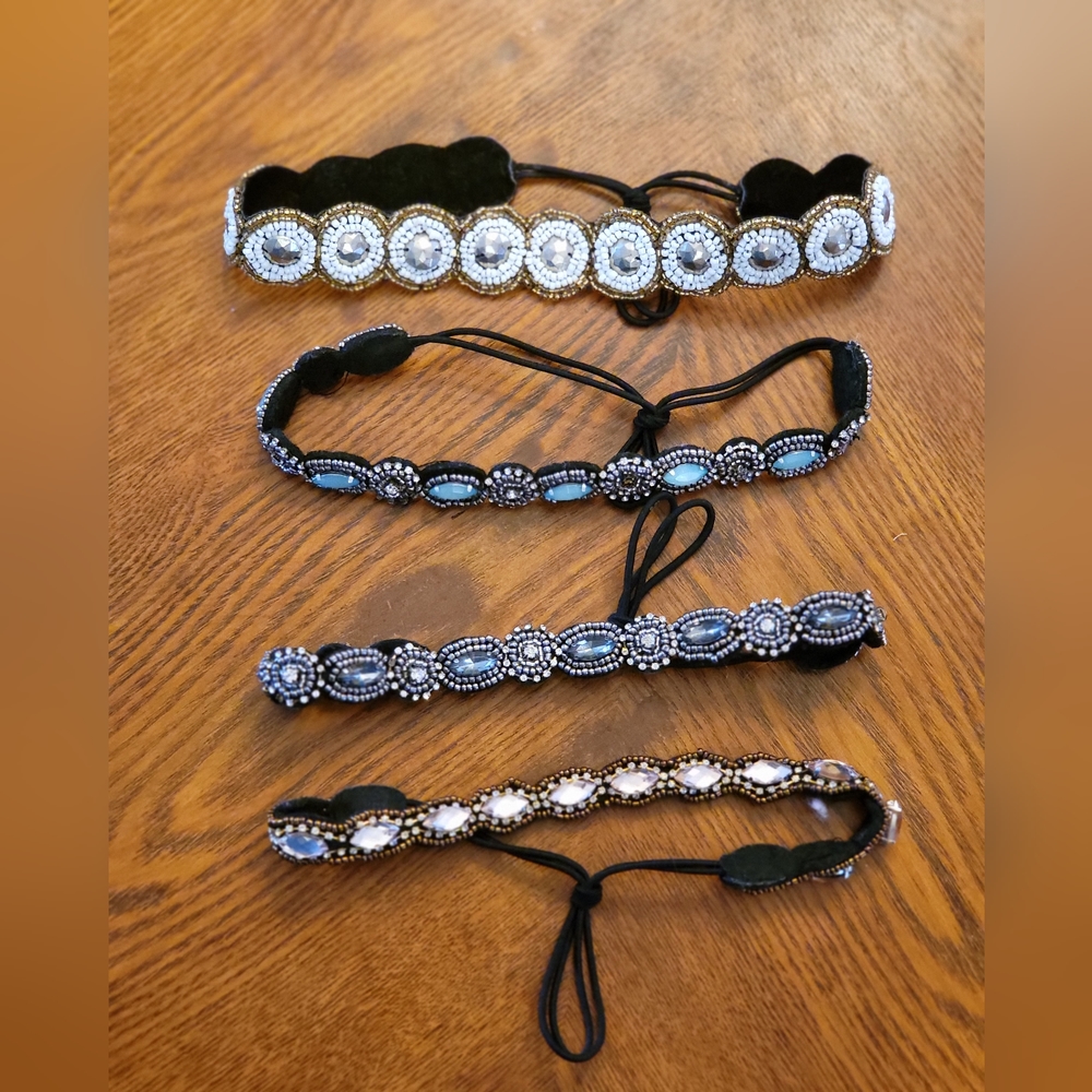 4 pc boho jewel headband set